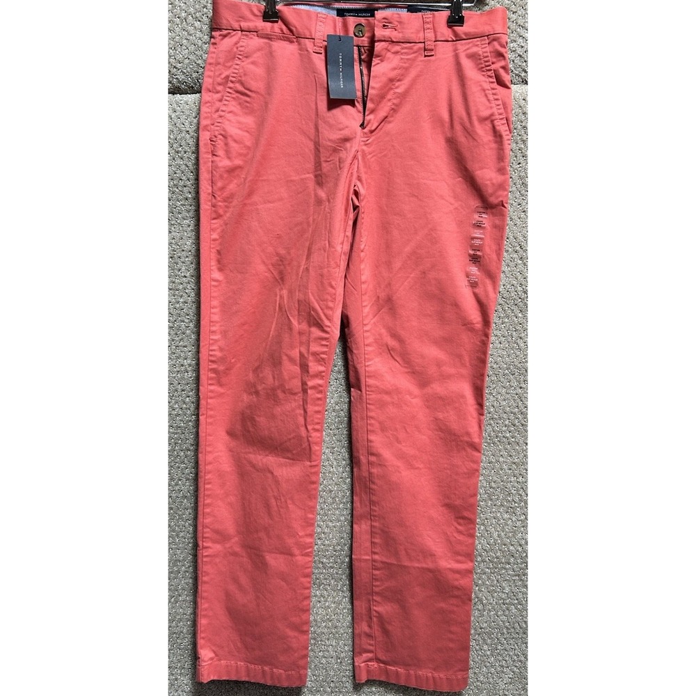 Tommy Hilfiger THFLEX Custom Fit China Pants Salmon Color Size‎ 30x32 NWT
